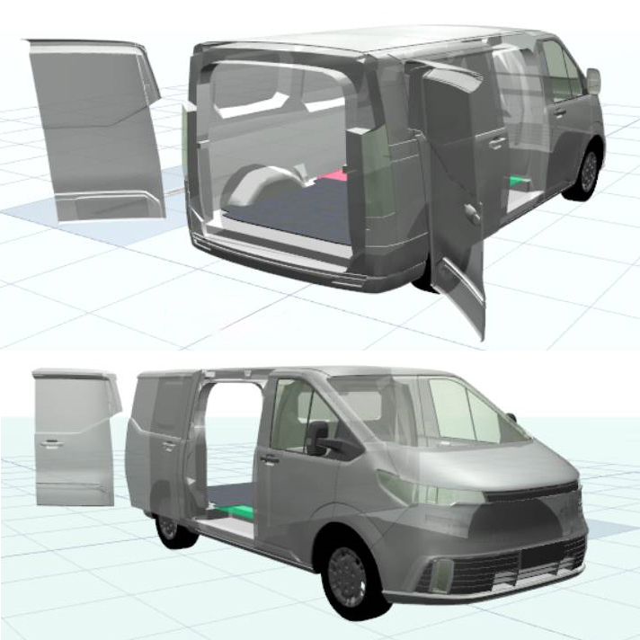 Maxus eDeliver7 3D-Modell bott