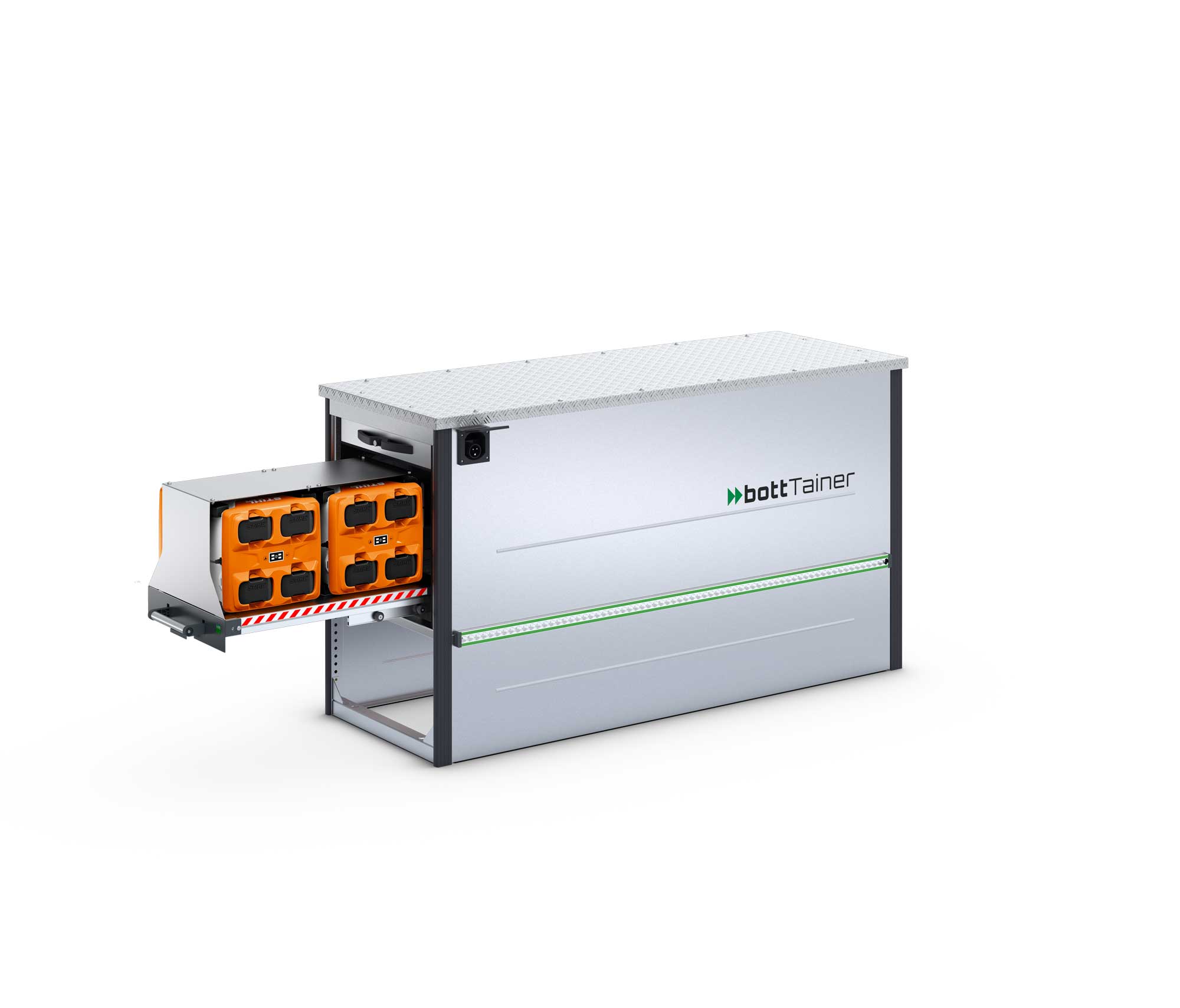 bottTainer powered by STIHL mit 16 Ladeplätzen