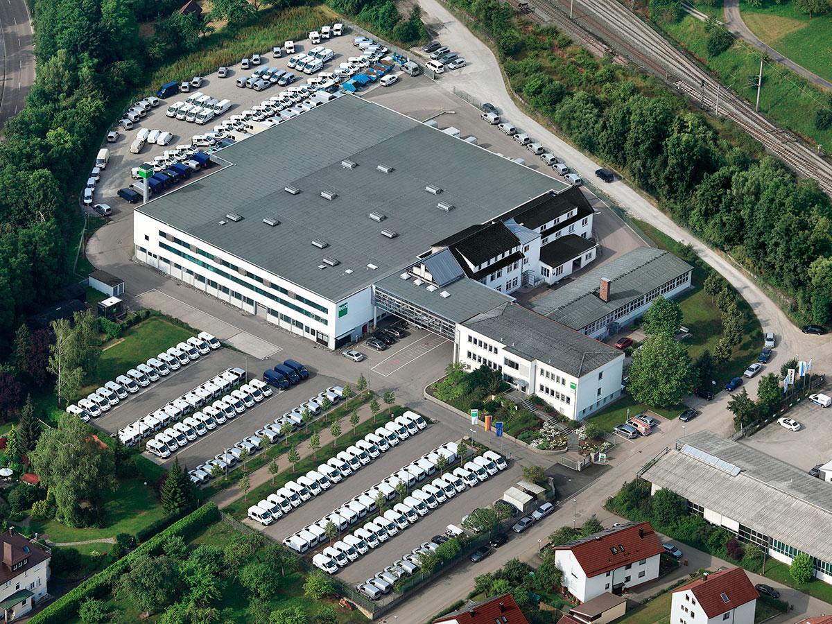 Luftaufnahme Verwaltungsgebäude in Gaildorf